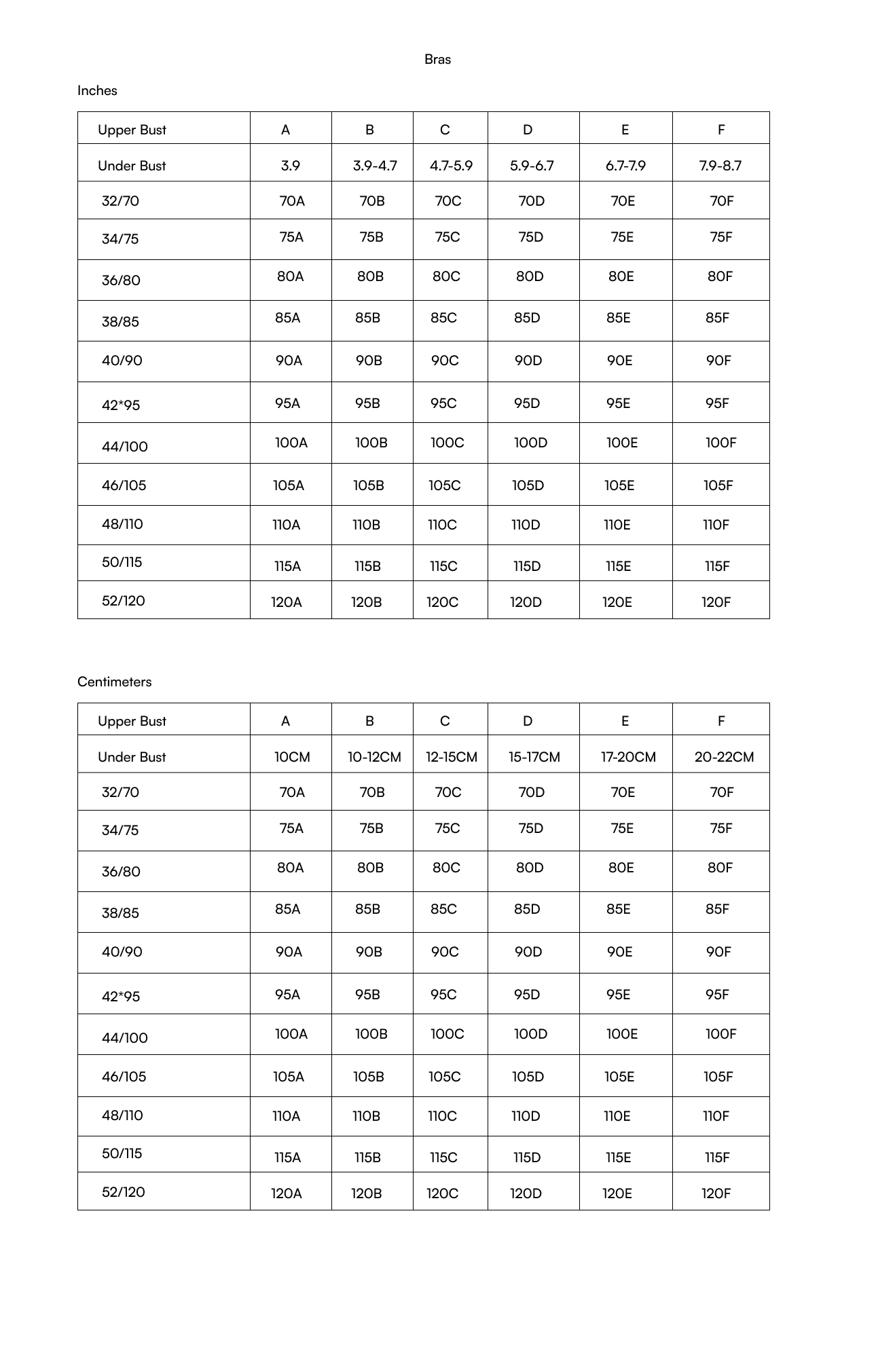 Size guide